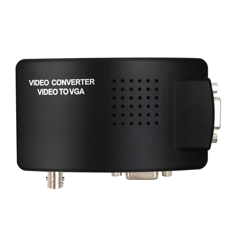 HDSUNWSTD Portable BNC to VGA Video Converter Composite S-Video Input to PC VGA Out Adapter Digital Switch Box for PC MACTV Camera DVD DVR - Image 1